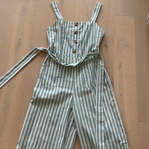 Nasty Gal striped linen jumpsuit